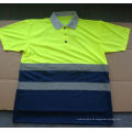 Verschiedene Farbe Sicherheits-Polo-Shirt mit reflektierendem Band